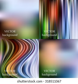 Abstract colorful blurred smooth vector backgrounds set EPS10