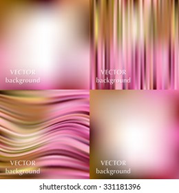 Abstract colorful blurred smooth vector backgrounds set EPS10