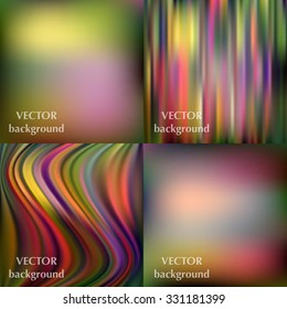 Abstract colorful blurred smooth vector backgrounds set EPS10