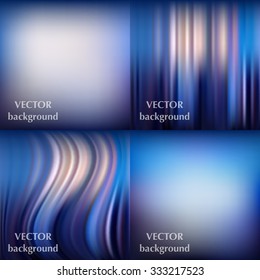 Abstract colorful blurred smooth vector backgrounds set EPS10