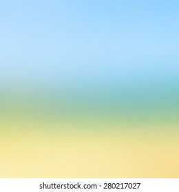 Abstract colorful blurred vector background. Background can be used for website, banners or presentation. Minimalistic template. Sea, beach and sky. Nature theme illustration. Landscape.Smooth colors.