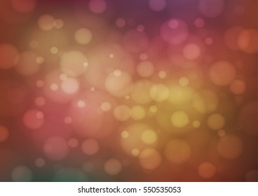 Abstract colorful blurred vector background with lights and bokeh. 