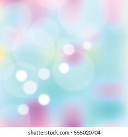 Abstract colorful blurred vector background with lights and bokeh. Background can be used for website, banners or presentation. Minimalist vector template. Clean design.