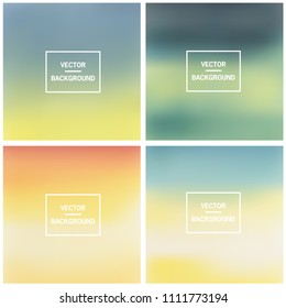 Abstract colorful blurred vector backgrounds. Elements for your design, website or presentation.