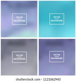 Abstract colorful blurred vector backgrounds. Elements for your website or presentation.