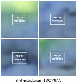 Abstract colorful blurred vector backgrounds. Elements for your website or presentation.