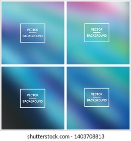 Abstract colorful blurred vector backgrounds. Elements for your website or presentation.