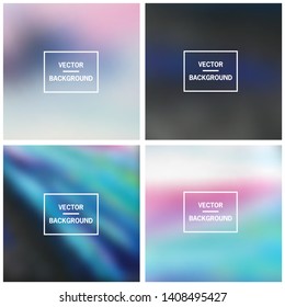 Abstract colorful blurred vector backgrounds. Elements for your website or presentation.