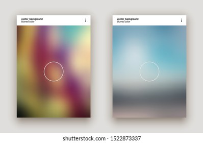 Abstract colorful blurred vector backgrounds. Elements for your website or presentation.