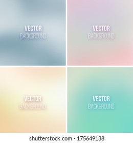 Abstract colorful blurred vector backgrounds set 13