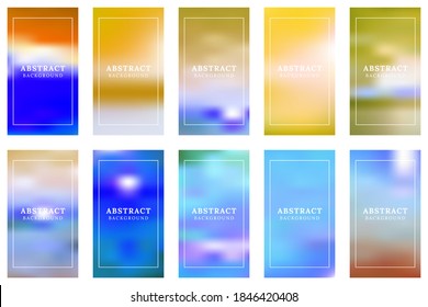 Resumen de fondos vectoriales borrosos de color
