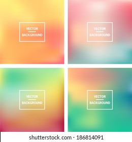 Abstract colorful blurred vector backgrounds  Elements for your website presentation  
