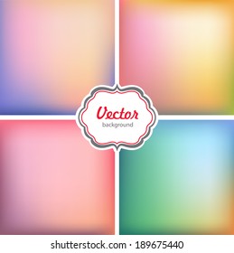 Abstract colorful blurred vector backgrounds. 