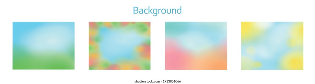 Resumen de coloridos fondos vectoriales borrosos para el trabajo de diseño.