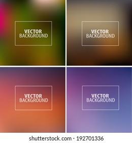 Abstract colorful blurred vector backgrounds