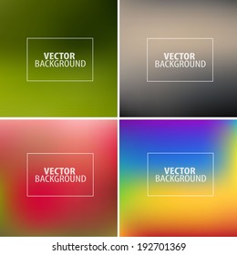 Abstract colorful blurred vector backgrounds