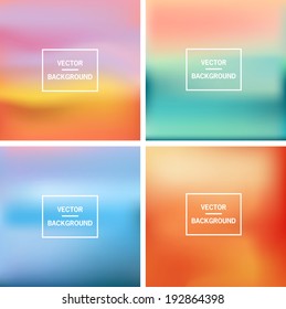 Abstract colorful blurred vector backgrounds.  Elements for your website or presentation. 