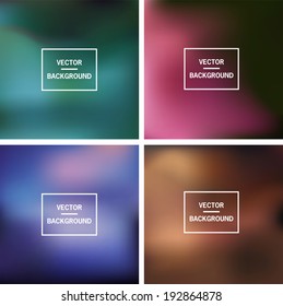 Abstract colorful blurred vector backgrounds.  Elements for your website or presentation. 