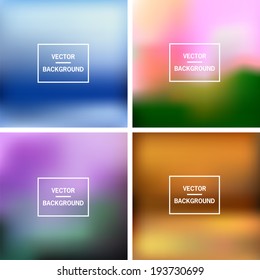 Abstract colorful blurred vector backgrounds