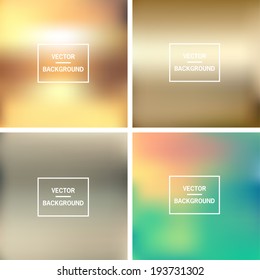 Abstract colorful blurred vector backgrounds.  