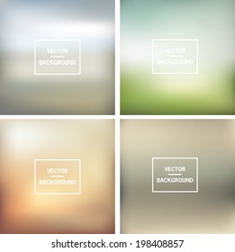 Abstract colorful blurred vector backgrounds. Vector timeline template.  
