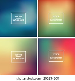 Abstract colorful blurred vector backgrounds  Vector timeline template   Elements for your website presentation  Gui   Homepage  