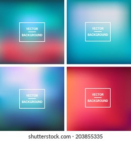 Abstract colorful blurred vector backgrounds  Vector timeline template   Elements for your website presentation  Gui   Homepage 