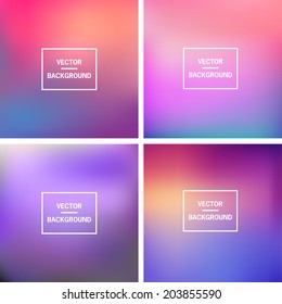 Abstract colorful blurred vector backgrounds. Vector timeline template.  Elements for your website or presentation. Gui.  Homepage 