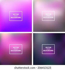 Abstract colorful blurred vector backgrounds. Set timeline template.  Elements for your website, application (app), presentation. 