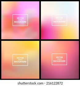 Abstract colorful blurred vector backgrounds. Vector timeline template.  Elements for your website or presentation. 