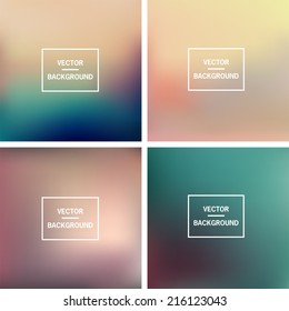 Abstract colorful blurred vector backgrounds. Vector timeline template.  Elements for your website or presentation. 