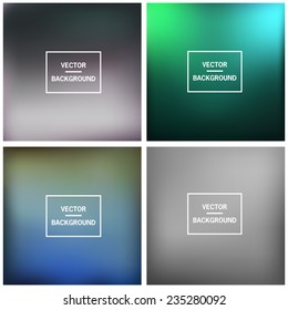 Abstract colorful blurred vector backgrounds. Set timeline template.  Elements for your website, application (app), presentation. 