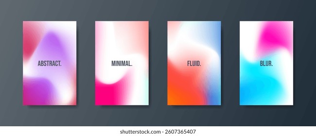 Abstract colorful blurred vector backgrounds Elements for your website or presentation Set with many beautiful