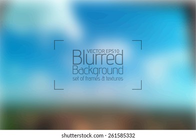 Abstract colorful blurred vector backgrounds. Vector elements template - easy to use