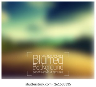 Abstract colorful blurred vector backgrounds. Vector elements template - easy to use