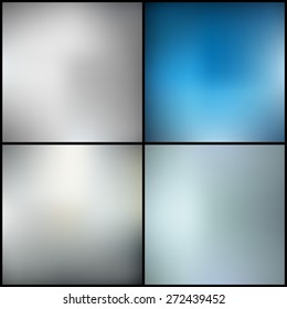 Abstract colorful blurred vector backgrounds. Clip-art