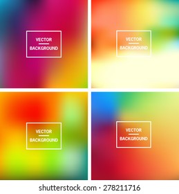 Abstract colorful blurred vector backgrounds.  Elements for your website or presentation.