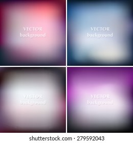Abstract colorful blurred vector backgrounds. Vector timeline template. Elements for your website or presentation. Homepage web design