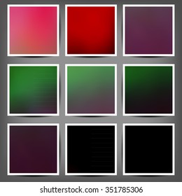 Abstract colorful blurred vector backgrounds.  Elements for your website or presentation. 10 eps