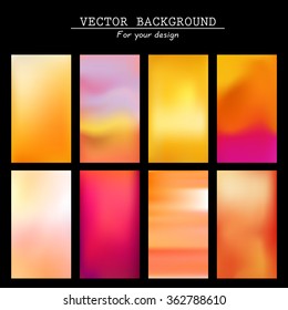 Abstract colorful blurred vector backgrounds. Vector timeline template. Elements for your website or presentation. Application
