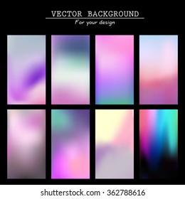 Abstract colorful blurred vector backgrounds. Vector timeline template. Elements for your website or presentation. Application