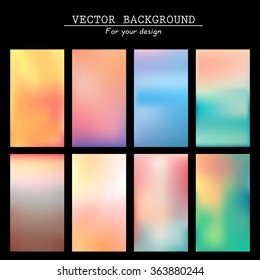 Abstract colorful blurred vector backgrounds. Vector timeline template. Elements for your website or presentation. Application