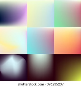 Abstract colorful blurred vector backgrounds. Vector timeline template. Elements for your website or presentation. Application, web design, light effect. Istagram stories