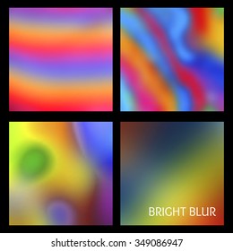 Abstract colorful blurred vector backgrounds.Elements for your website or presentation. Bright illustration. Good as web and mobile interface template. Set, collection of web templates. Smooth colors.