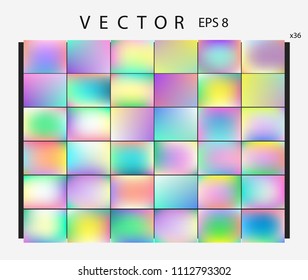 Abstract colorful blurred vector backgrounds.Gradients for your website or presentation. Set with many beautiful colors: gold, blue, red, yellow, pink, green, violet and many other colors and tones.
