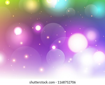 Abstract colorful bokeh background. Vector illustration