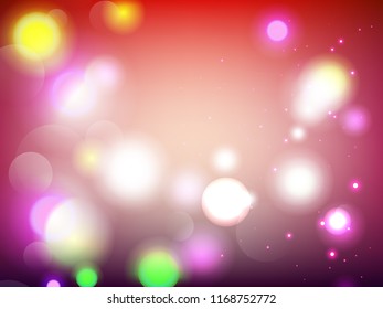 Abstract colorful bokeh background. Vector illustration