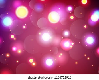 Abstract colorful bokeh background. Vector illustration