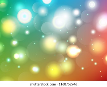 Abstract colorful bokeh background. Vector illustration