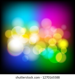 Abstract colorful bokeh background. Vector illustration 